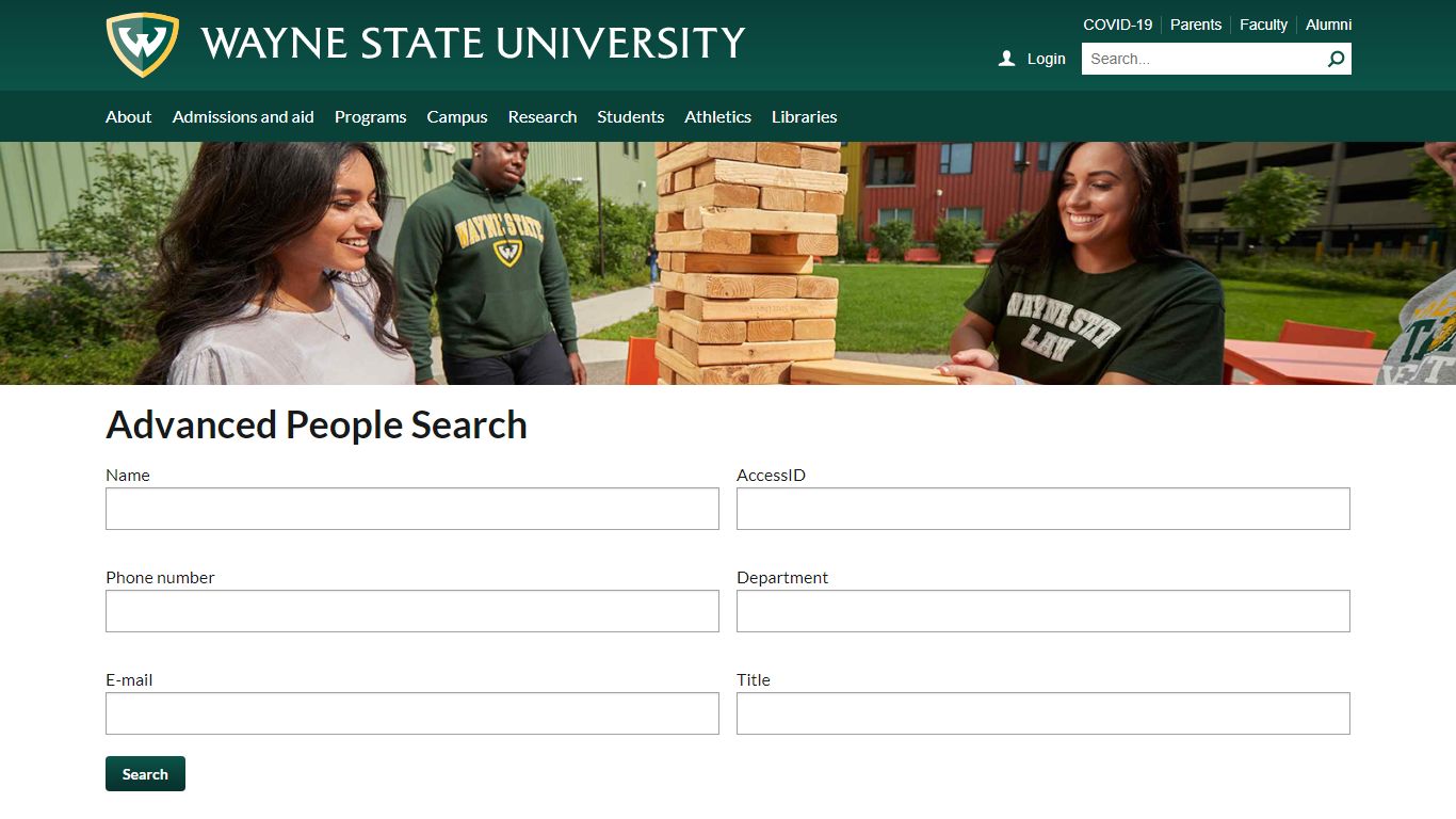 Advanced People Search - Wayne State University